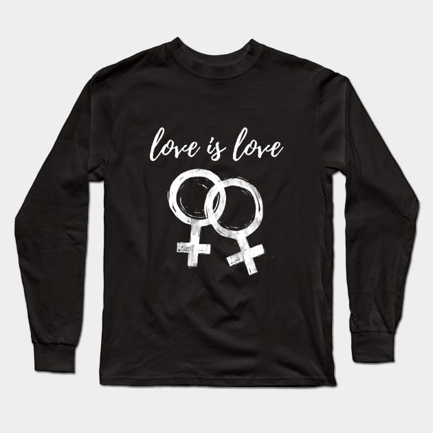 Love is Love Queer Femme Long Sleeve T-Shirt by IllustratedActivist